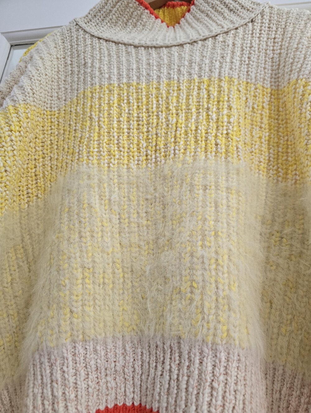 FREE PEOPLE X REVOLVE Sunbrite Colorblock Cropped Knit Yellow Sweater RARE NWT L - Picture 10 of 16